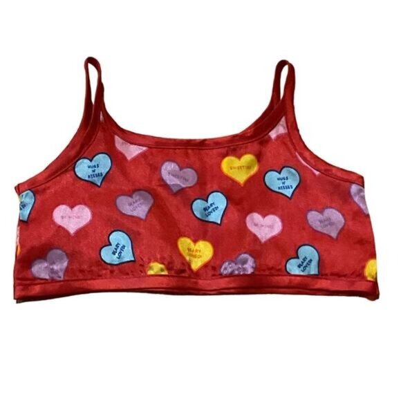 Build-A-Bear Valentine's Day pajamas Candy Hearts Tank Top - Picture 3 of 5